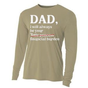 Dad I Will Always Be Your Financial Burden Funny Dad Cooling Performance Long Sleeve Crew