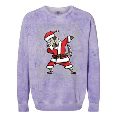 Dabbing Irish Wolfhound Dab Dance Funny Dog Christmas Gift Colorblast Crewneck Sweatshirt