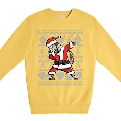 Dabbing Irish Wolfhound Dab Dance Funny Dog Christmas Gift Premium Crewneck Sweatshirt