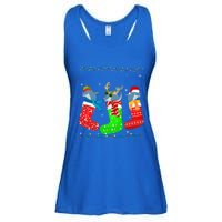 Dolphin In Xmas Socks Funny Holiday Ugly Sweater Christmas Meaningful Gift Ladies Essential Flowy Tank