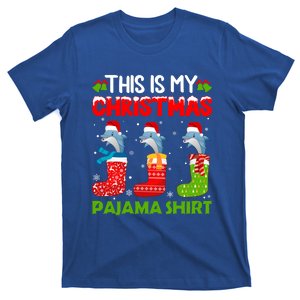 Dolphin In Xmas Socks This Is My Dolphin Christmas Pajama Funny Gift T-Shirt