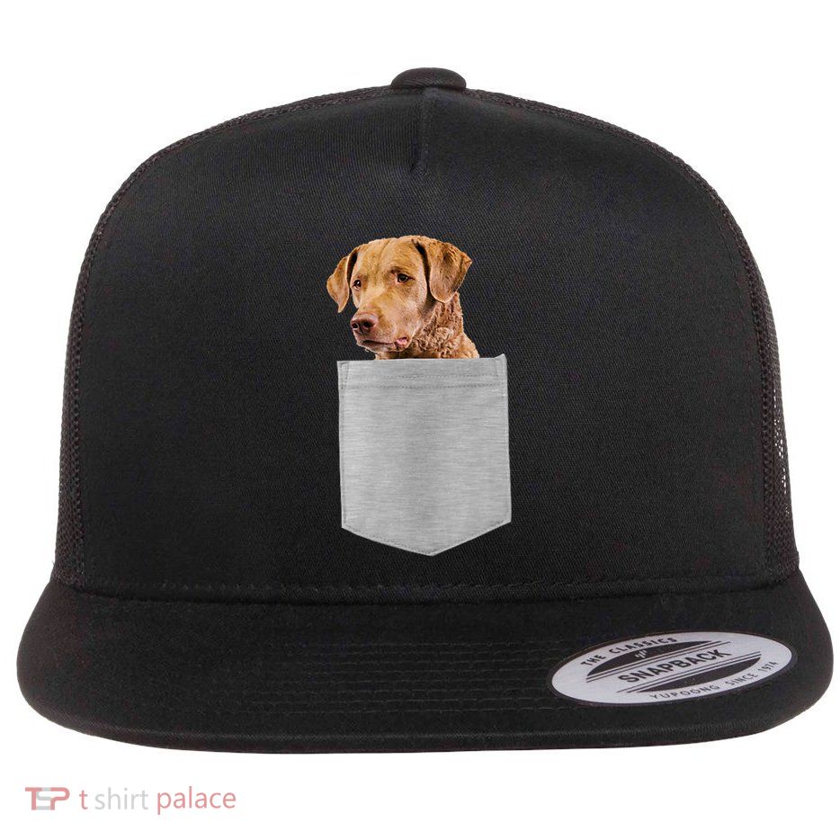 Dog In Your Pocket Chesapeake Bay Retriever Flat Bill Trucker Hat