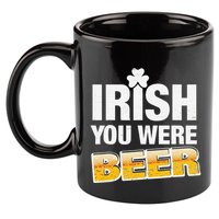 Drinking Irish You Were Beer Lover St Patrick Day 11oz C Handle Ceramic Mug