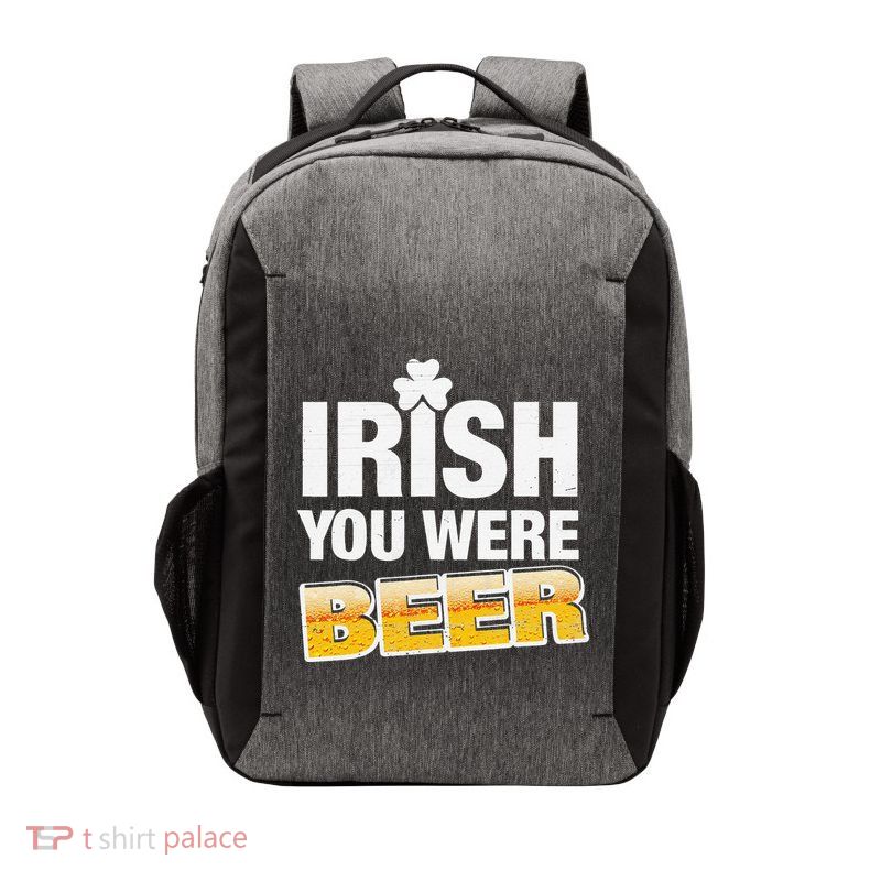 Drinking Irish You Were Beer Lover St Patrick Day Vector Backpack