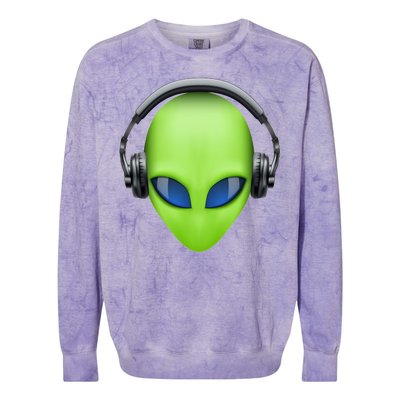 DJ Alien Headphones Colorblast Crewneck Sweatshirt