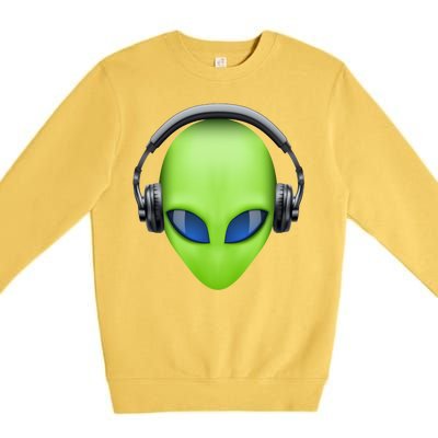 DJ Alien Headphones Premium Crewneck Sweatshirt