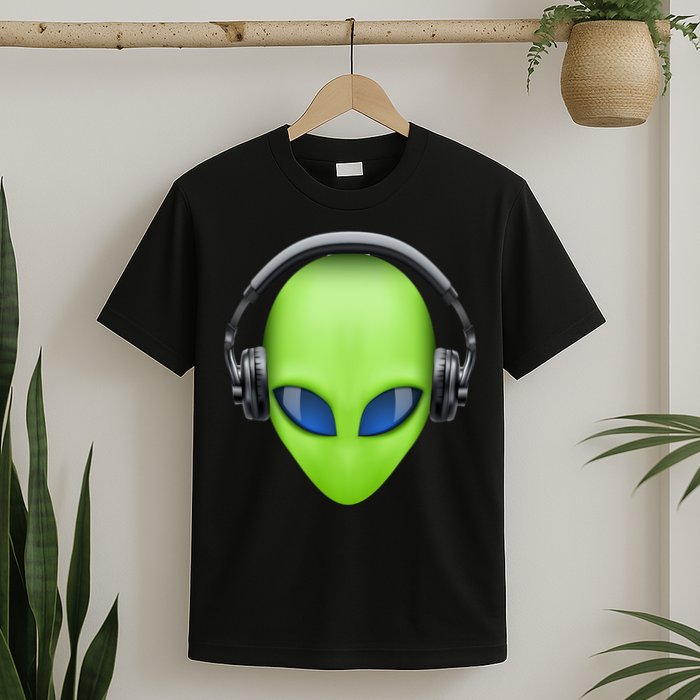 DJ Alien Headphones T-Shirt
