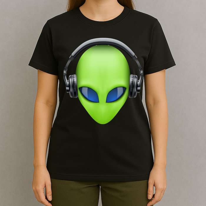 DJ Alien Headphones T-Shirt