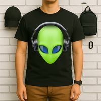 DJ Alien Headphones T-Shirt