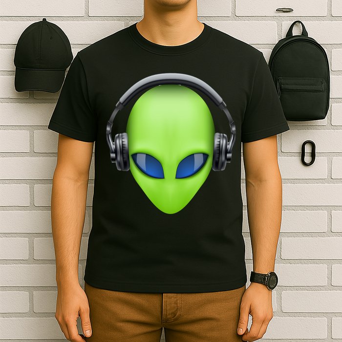 DJ Alien Headphones T-Shirt