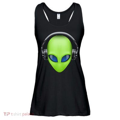 DJ Alien Headphones Ladies Essential Flowy Tank