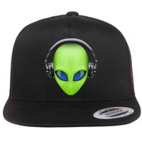 DJ Alien Headphones Flatbill Hat