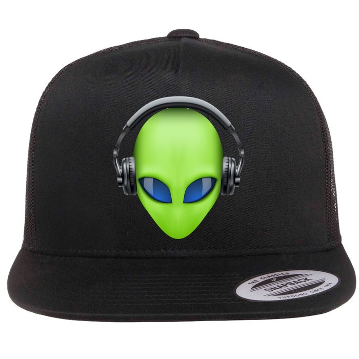 DJ Alien Headphones Flatbill Hat