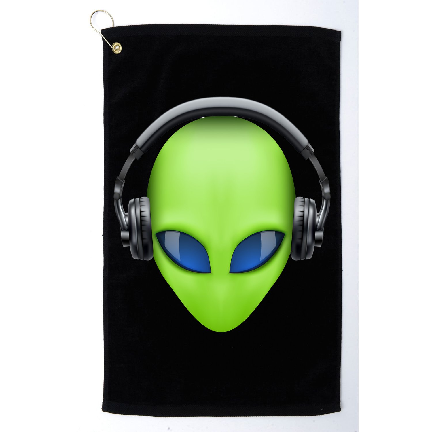 DJ Alien Headphones Golf Towel