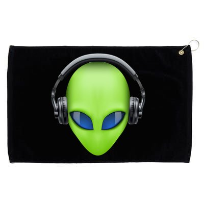 DJ Alien Headphones Grommeted Golf Towel