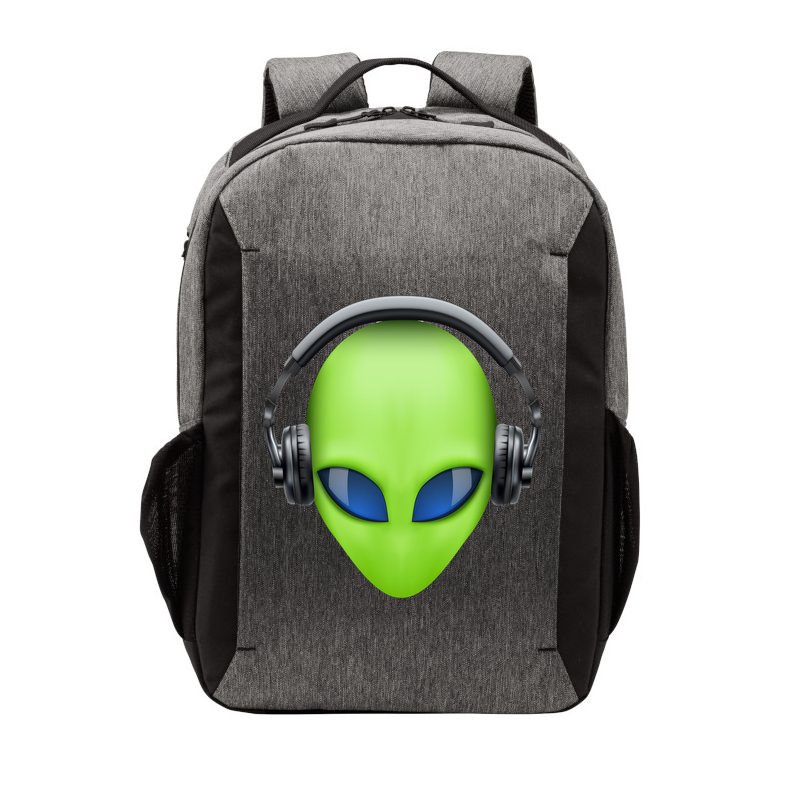 DJ Alien Headphones Vector Backpack