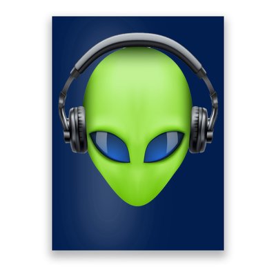 DJ Alien Headphones Poster