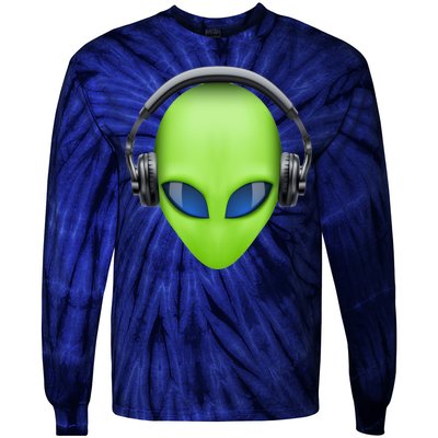 DJ Alien Headphones Tie-Dye Long Sleeve Shirt