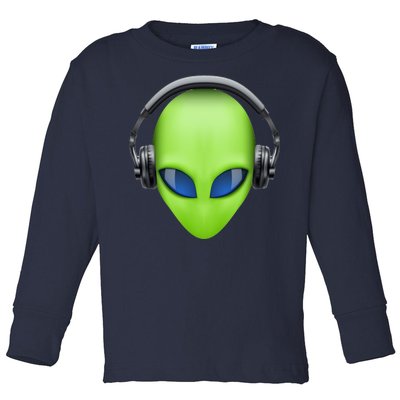 DJ Alien Headphones Toddler Long Sleeve Shirt