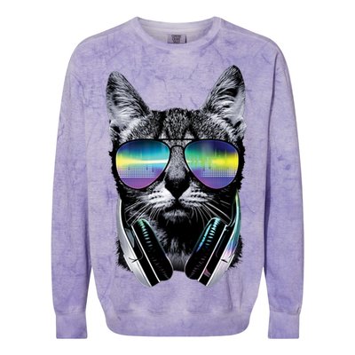 DJ Cat Colorblast Crewneck Sweatshirt