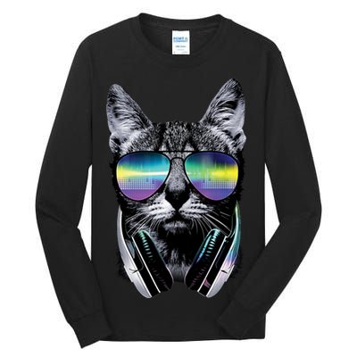 DJ Cat Tall Long Sleeve T-Shirt