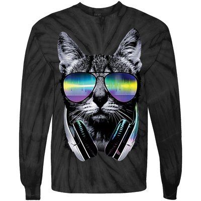 DJ Cat Tie-Dye Long Sleeve Shirt