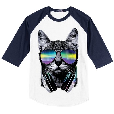 DJ Cat Baseball Sleeve Shirt