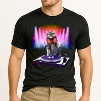 DJ Cat Turntable Mixer Cooling Performance Crew T-Shirt