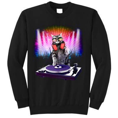 DJ Cat Turntable Mixer Sweatshirt