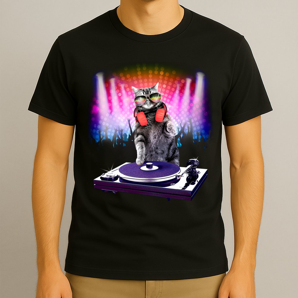 DJ Cat Turntable Mixer T-Shirt