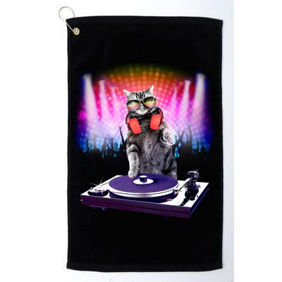 DJ Cat Turntable Mixer Golf Towel