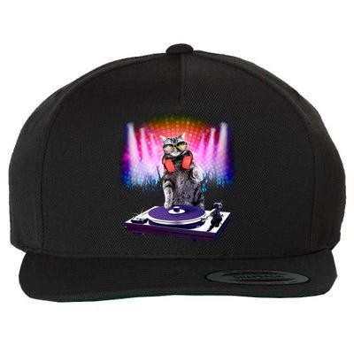 DJ Cat Turntable Mixer Wool Snapback Cap