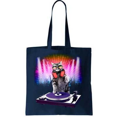 DJ Cat Turntable Mixer Tote Bag