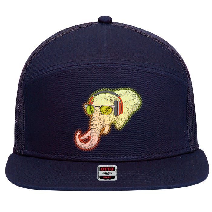 DJ Elephant 7 Panel Mesh Trucker Snapback Hat