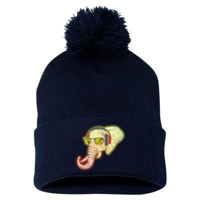 DJ Elephant Pom Pom 12in Knit Beanie