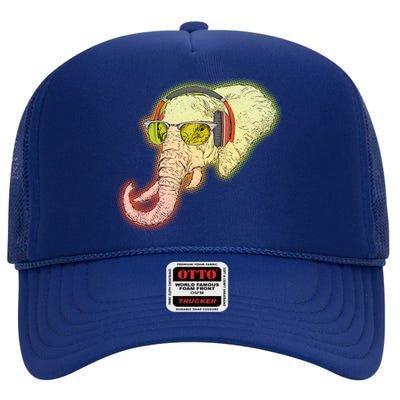 DJ Elephant High Crown Mesh Back Trucker Hat