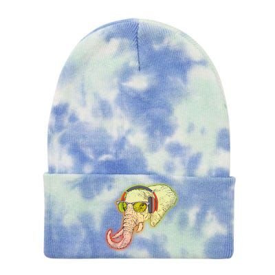 DJ Elephant Tie Dye 12in Knit Beanie