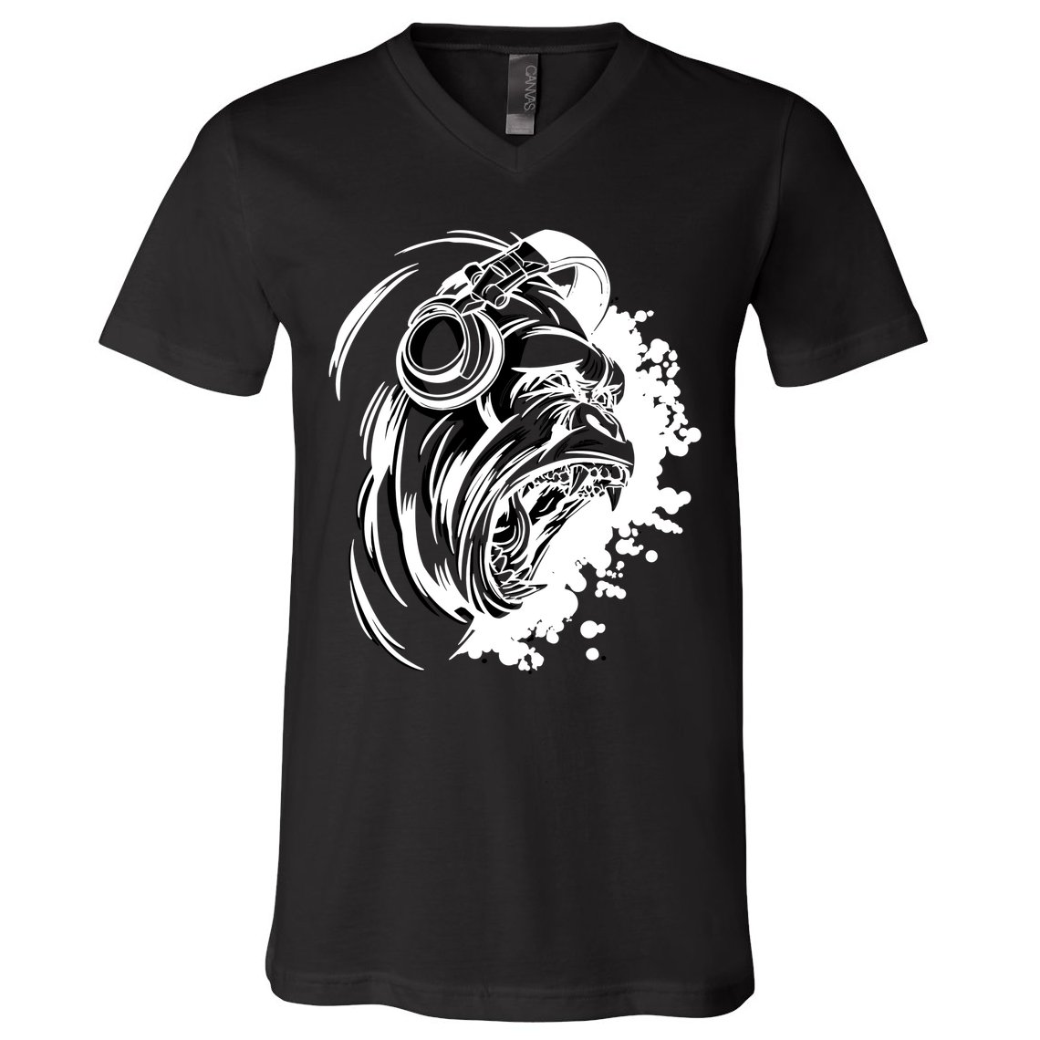 DJ Gorilla V-Neck T-Shirt
