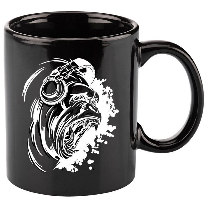 DJ Gorilla 11oz C Handle Ceramic Mug