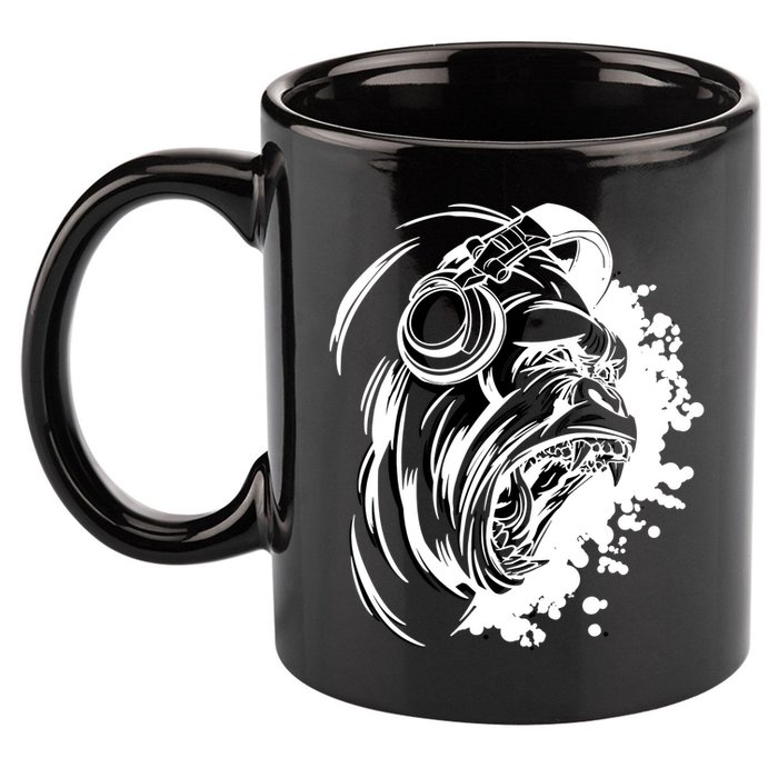 DJ Gorilla 11oz C Handle Ceramic Mug