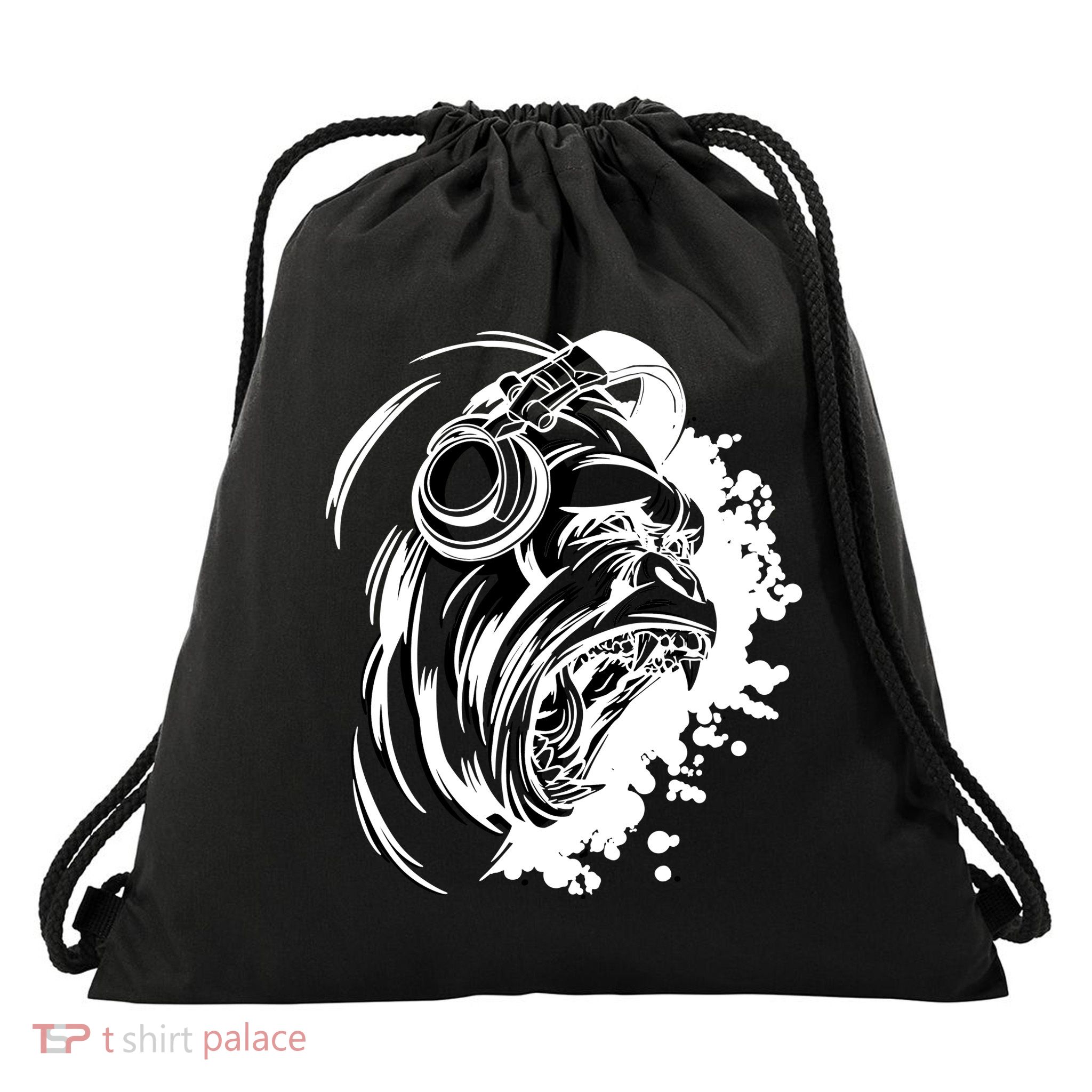 DJ Gorilla Drawstring Bag