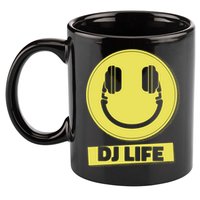 Dj Life Smiley Face 11oz C Handle Ceramic Mug