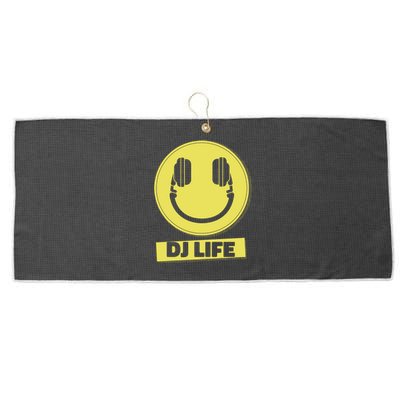 Dj Life Smiley Face Large Microfiber Waffle Golf Towel