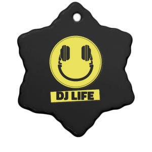 Dj Life Smiley Face Ceramic Star Ornament