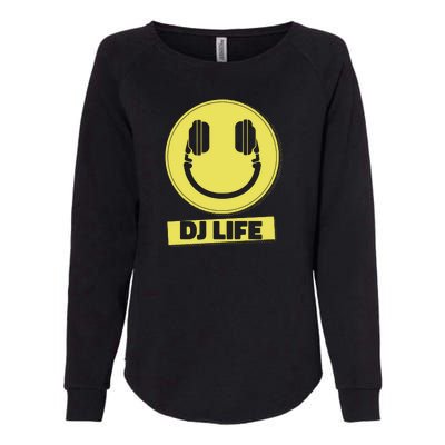 Dj Life Smiley Face Womens California Wash Sweatshirt