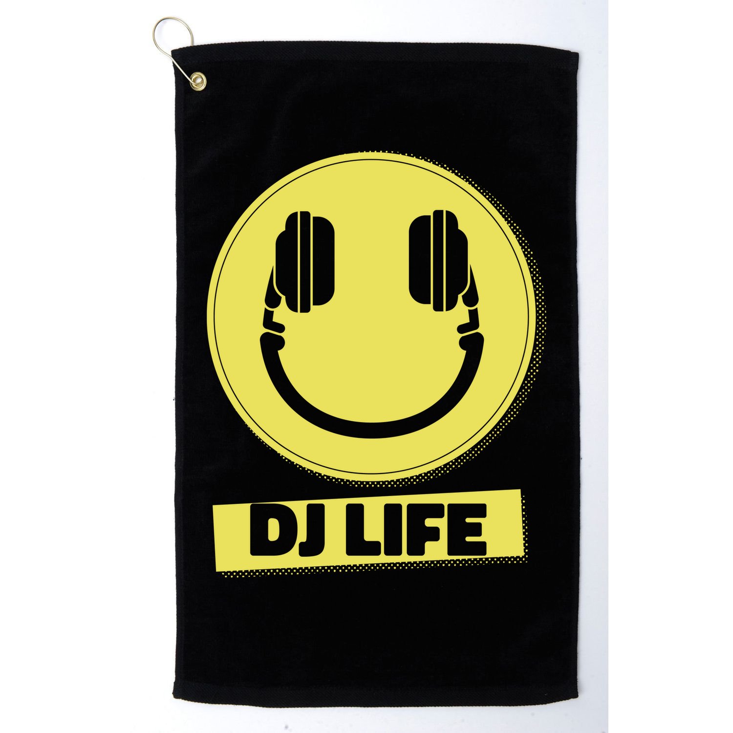 Dj Life Smiley Face Golf Towel
