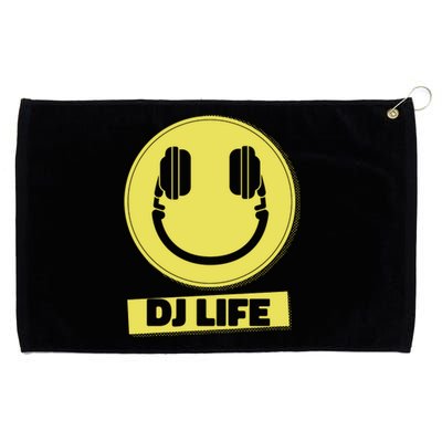 Dj Life Smiley Face Grommeted Golf Towel