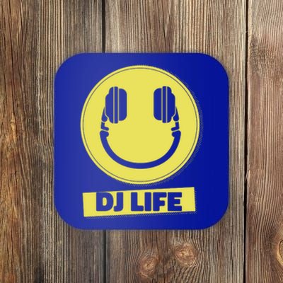 Dj Life Smiley Face Coaster