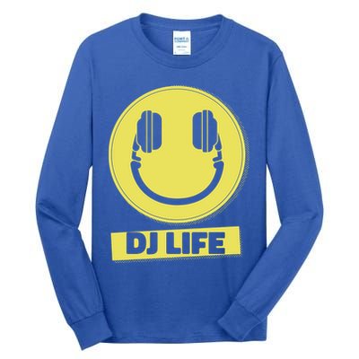 Dj Life Smiley Face Tall Long Sleeve T-Shirt