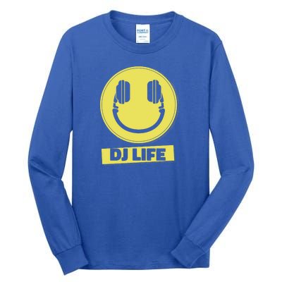 Dj Life Smiley Face Tall Long Sleeve T-Shirt